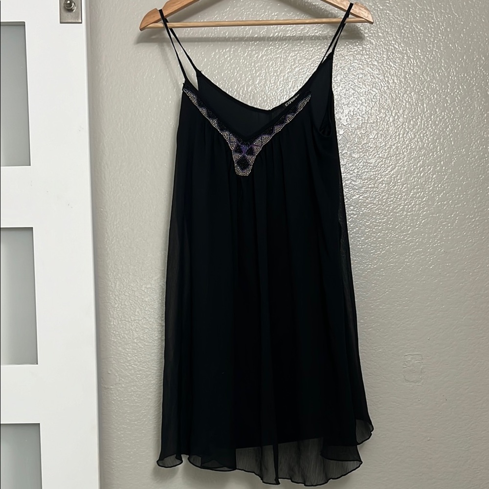 Black Sheer Slip Dress